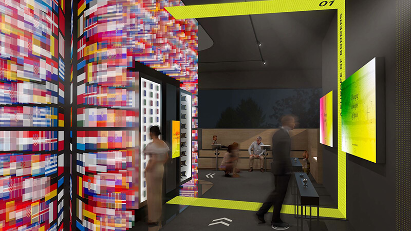 Shengen Museum, infografía del proyecto de renovación del museo