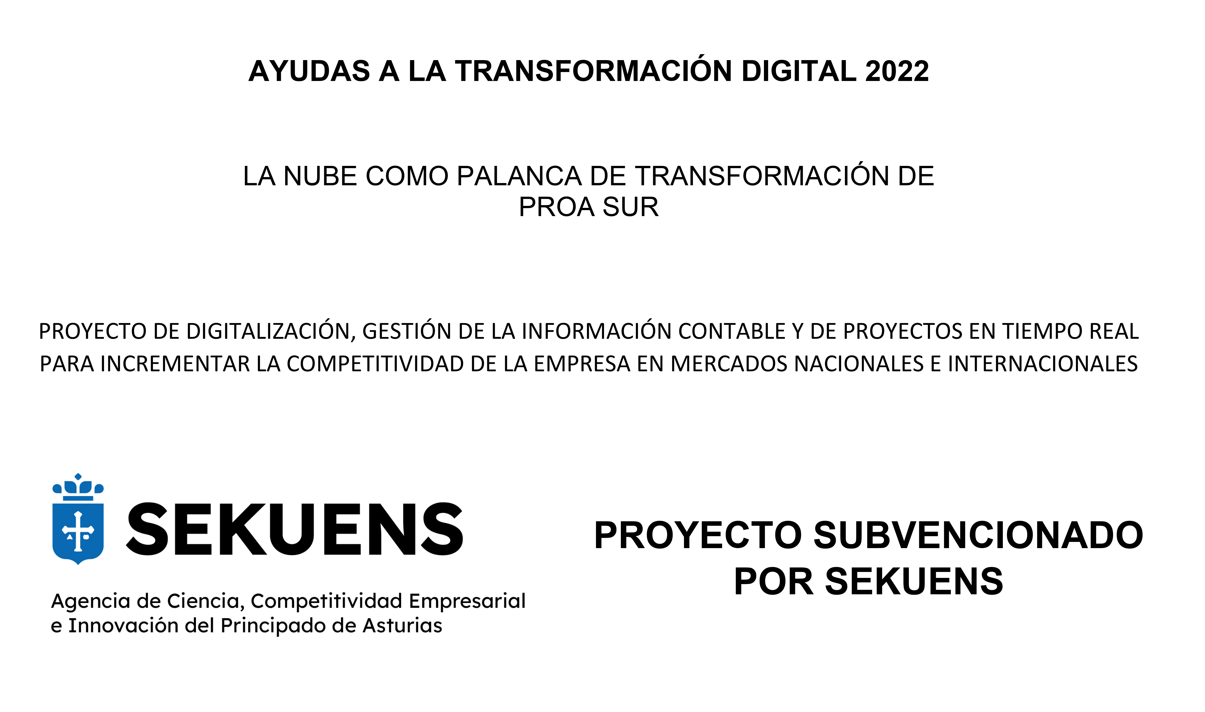 Ayuda trasnformación digital de Proasur.