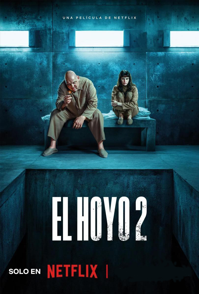Cartel oficial de El Hoyo 2, película de Netflix con decorados construidos por Proasur