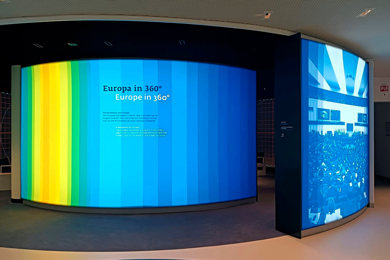 Sala audiovisual "Europa en 360°" en la sede de La Haya