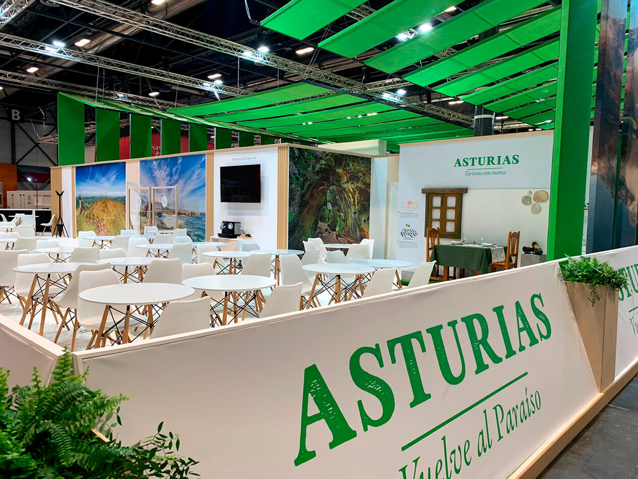 Zona de encuentro institucional del stand Asturias FITUR 2024