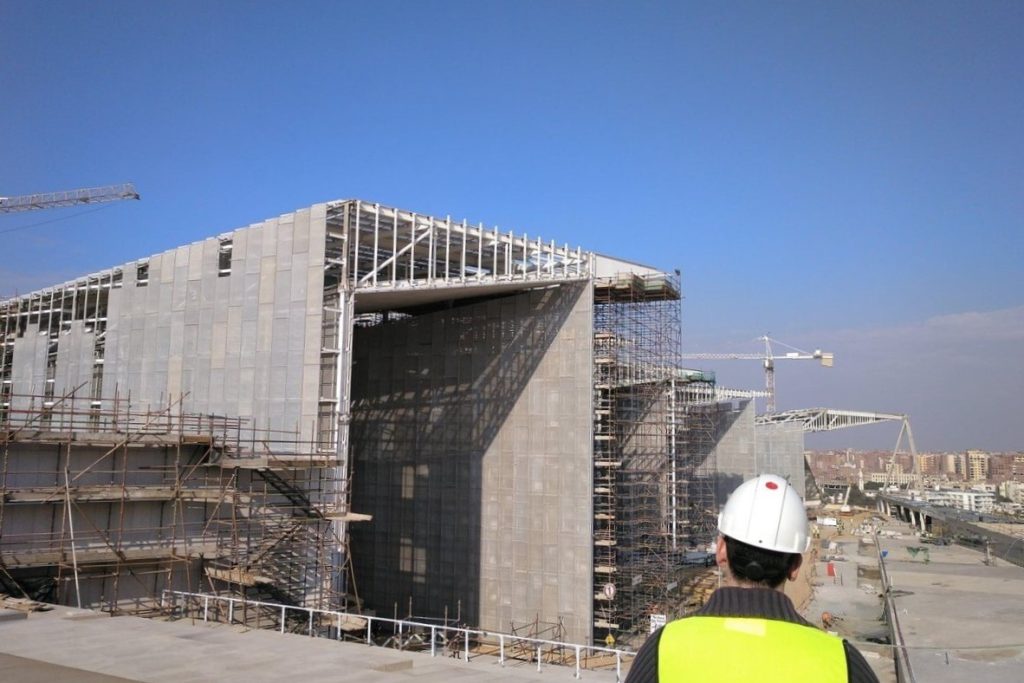 Equipo de Proasur trabajando en la obra del Grand Egyptian Museum Leyenda: Archivo Proasur